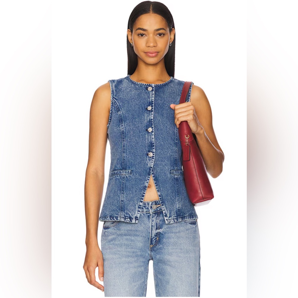 Steve Madden Blue Denim Vest Top